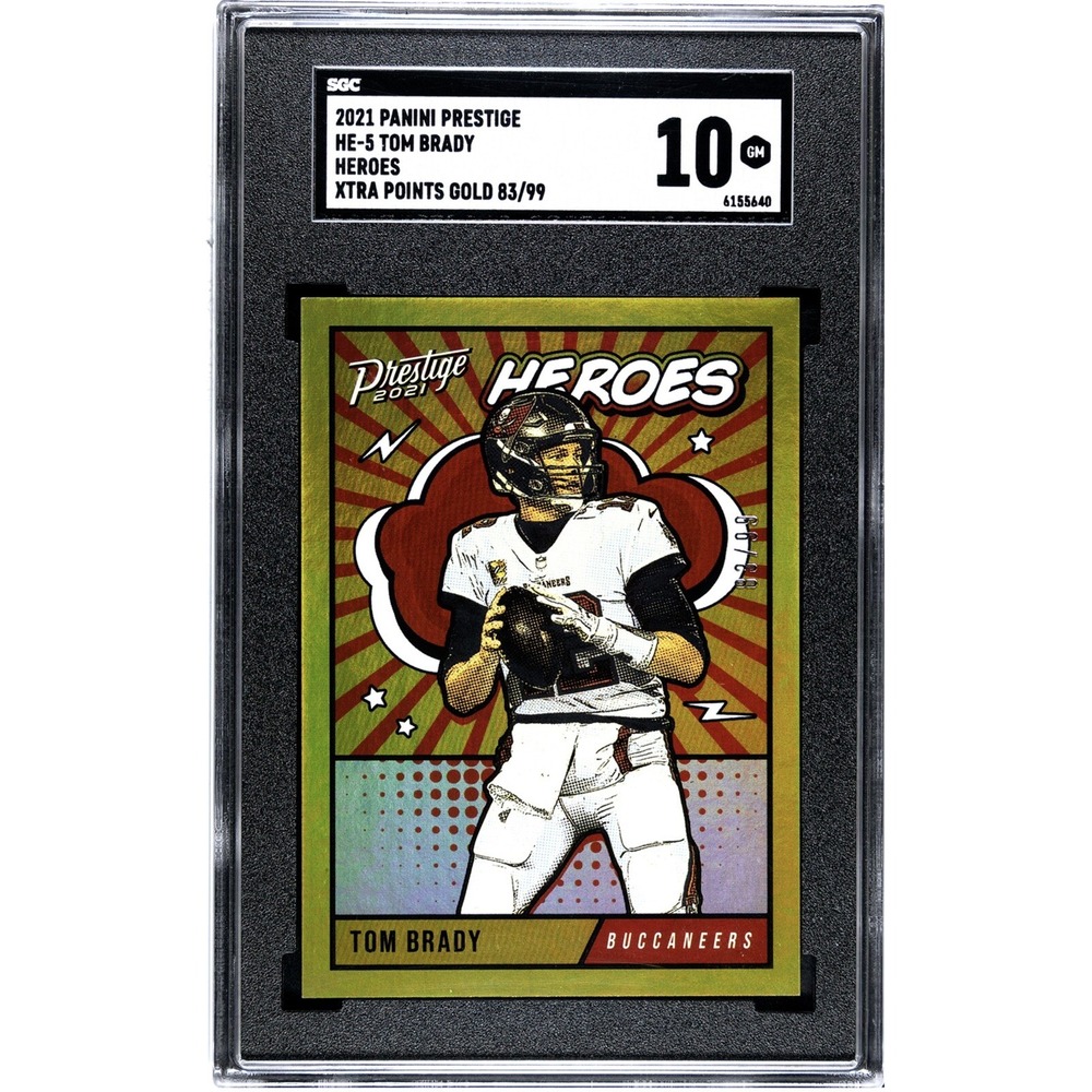 2021 Prestige Heroes #HE-5 Tom Brady Gold 83/99